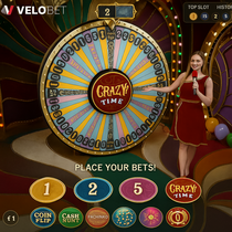 VeloBet - Crazy Time Live - Evolution Gaming
