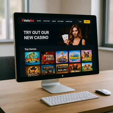 VeloBet - Interface Casino Desktop - Design Intuitif