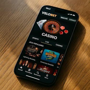 VeloBet - Casino Mobile Responsive - iPhone Android